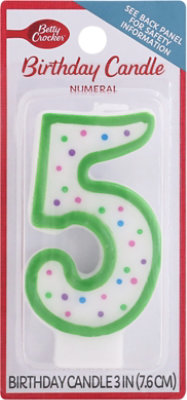 Betty Crocker Candles Birthday Numeral 5 - 1 Count - Image 2