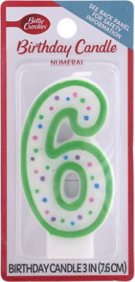 Betty Crocker Candles Birthday Numeral 6 - 1 Count - Image 2