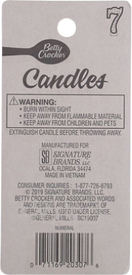 Betty Crocker Candles Birthday Numeral 7 - 1 Count - Image 4