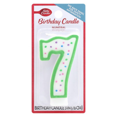 Betty Crocker Candles Birthday Numeral 7 - 1 Count
