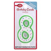 Betty Crocker Candles Birthday Numeral 8 - 1 Count - Image 1