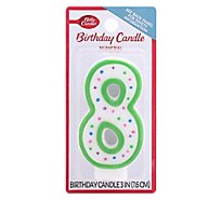 Betty Crocker Candles Birthday Numeral 8 - 1 Count
