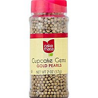 Cake Mate Cupcake Gems Gold Pearls - 2 Oz - Image 2
