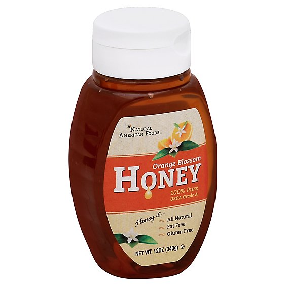 Natural American Foods Honey Orange Blossom - 12 Oz