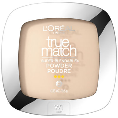 L'Oreal Paris True Match Super-Blendable Oil Free Makeup Powder W1 Light - 0.33 Oz - Image 3