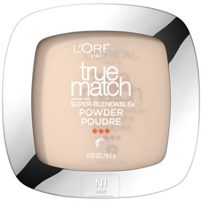 L'Oreal Paris True Match Super-Blendable Oil Free Makeup Powder N1 Light - 0.33 Oz - Image 1
