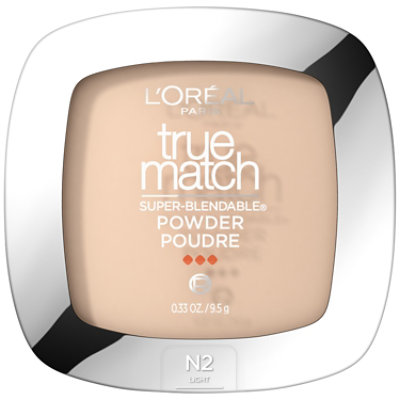 L'Oreal Paris True Match Powder Classic Ivory Super Blendable Oil Free Makeup Powder - 0.33 Oz - Image 1