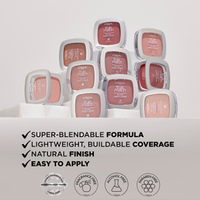 L'Oreal Paris True Match Super-Blendable Blush Soft Powder Texture Barely Blushing - 0.21 Oz - Image 5