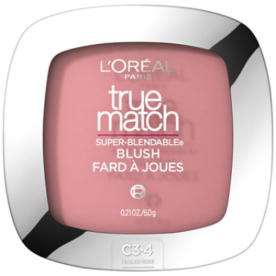 L'Oreal Paris True Match Super-Blendable Blush Soft Powder Texture Tender Rose - 0.21 Oz - Image 1
