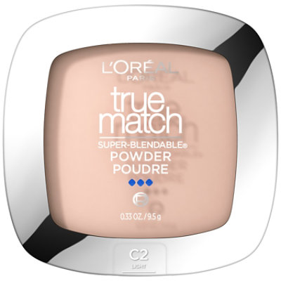 L'Oreal Paris True Match Super-Blendable Oil Free Makeup Powder C2 Light - 0.33 Oz - Image 1
