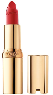 L'Oreal Paris Colour Riche British Red Original Satin Lipstick - 0.13 Oz - Image 1
