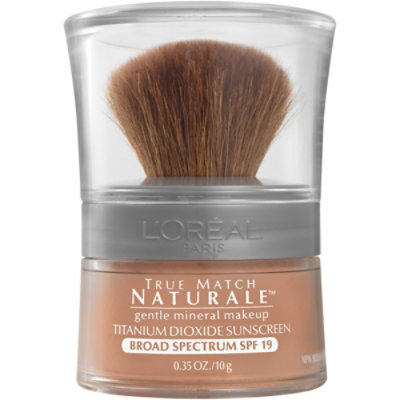 L'Oreal Paris True Match Loose Powder Mineral Foundation Makeup SPF 19 Classic Tan - 0.35 Oz - Image 4