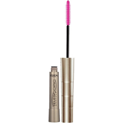 L'Oreal Paris Telescopic Original Washable Intense Lengthening Mascara Black Brown - 0.27 Fl. Oz. - Image 1
