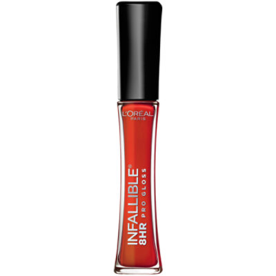 L'Oreal Paris Infallible Fiery  8 Hour Pro Hydrating Finish Lip Gloss - 0.21 Oz - Image 1