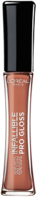 L'Oreal Paris Infallible Barely Nude 8 Hour Pro Hydrating Finish Lip Gloss - 0.21 Oz - Image 1