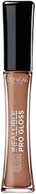 L'Oreal Paris Infallible Dulce De Leche 8 Hour Pro Hydrating Finish Lip Gloss  - 0.21 Oz - Image 1