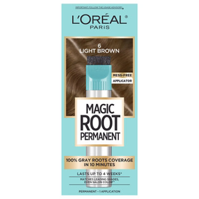 L'Oreal Paris Magic Root Rescue 10 Minute Root Hair Coloring Kit 6 Light Brown Kit - Each - Image 1