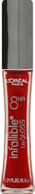 L'Oreal Paris Infallible 8 Hour Pro Lip Gloss hydrating finish Red Fatale - 0.21 Fl. Oz. - Image 1