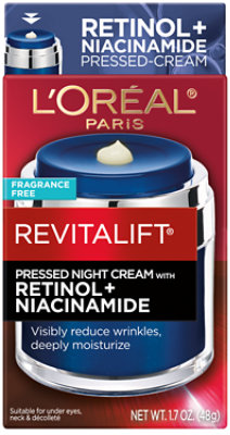 L'Oreal Paris Revitalift Pressed night moisturizer with Retinol Niacinamide - 1.7 Oz - Image 2