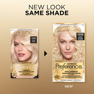 L'Oreal Paris Superior Preference Permanent Hair Color 10NB Ultra Natural Blonde Kit - Each - Image 3