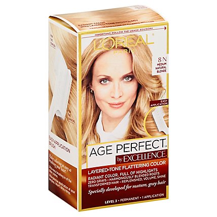 Excellence Age Perfect Hair Color Medium Natural Blonde 8n - Each -  Jewel-Osco