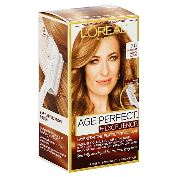 LOreal Excellence Age Perfect Hair Color Dark Soft Golden Blonde 7G - Each  - Pavilions