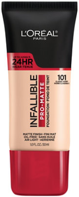 L'Oreal Paris Infallible Pro-Matte 101 Classic Ivory Liquid Foundation Makeup - 1 Fl. Oz. - Image 3