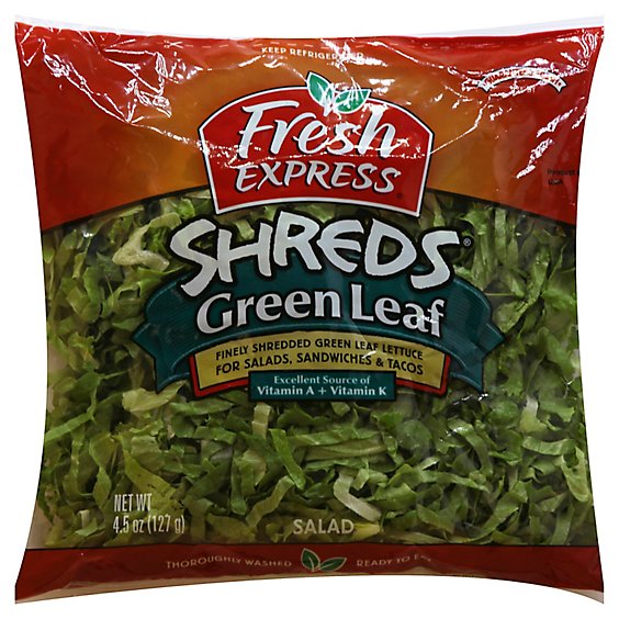 Fresh Express Shreds Green Leaf - 4.5 Oz