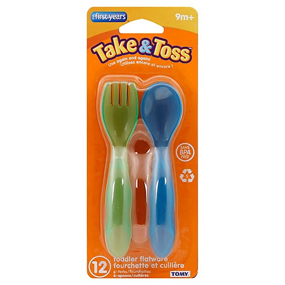 First Years Toodler Flatware Take Toss - 12 Count