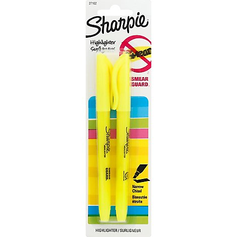 Sharpie Accent Pocket Yellow - 2 Count