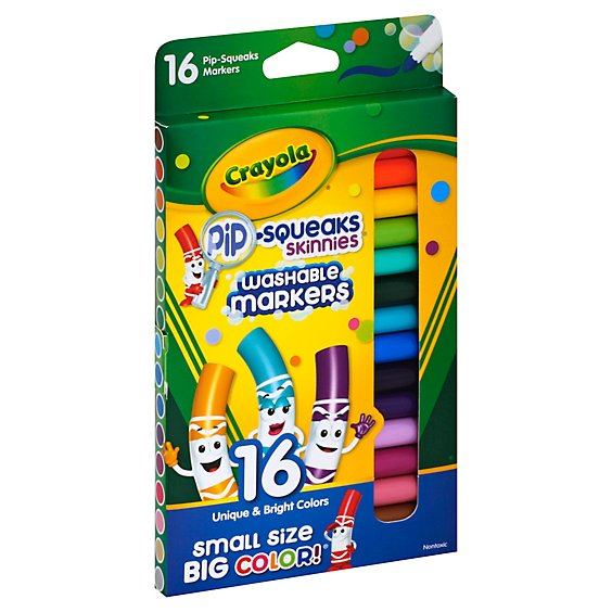 Crayola Pip Squeaks Skinnies Washable Markers - 16 Count - Jewel-Osco