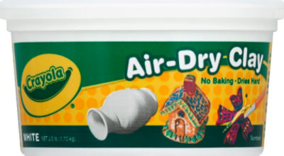 Crayola Clay Air Dry Bucket White - 2.5 Lb - Image 2