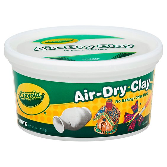 Crayola Clay Air Dry Bucket White - 2.5 Lb - Star Market
