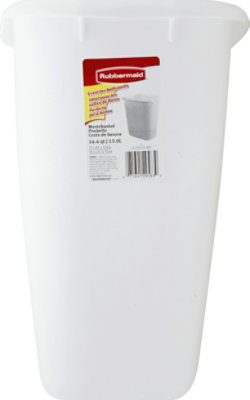 Rubbermaid Wastebasket White 15 Qt - Each - Image 2