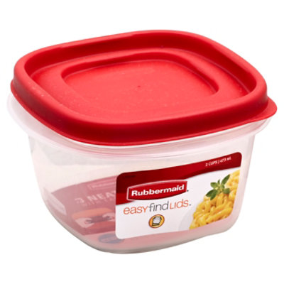 Rubbermaid® Easy-Find Lids Two-Cup Food Storage Container, 2 pk / 5 x 5 x 3  in - Smith's Food and Drug