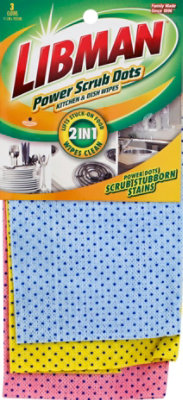 Libman Scrubbing Bubbles Kitchen & Dish Wipes 2 In 1 Cloths - 3 Count - Image 1