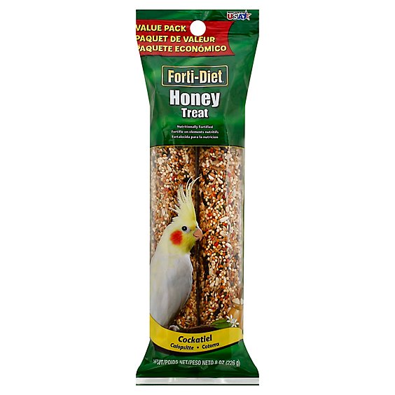 Kaytee Forti-Diet Pet Food Treat Honey Cockatiel Value Pack - 8 Oz