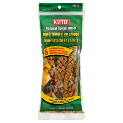 Kaytee Pet Food Bird Treat Natural Spray Millet Pouch - 6 Count - Image 1