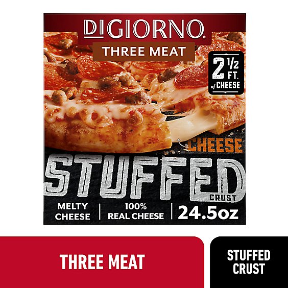 DIGIORNO Frozen Three Meat Stuffed Crust Pizza - 24.5 Oz