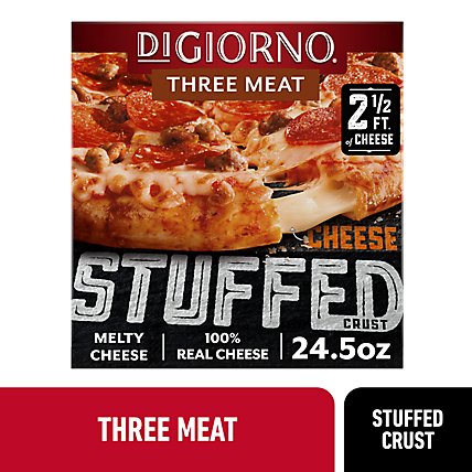 DIGIORNO Frozen Three Meat Stuffed Crust Pizza - 24.5 Oz - Image 1