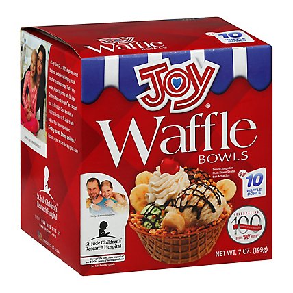 Joy Waffle Bowls 10 Count - 7 Oz - Image 1