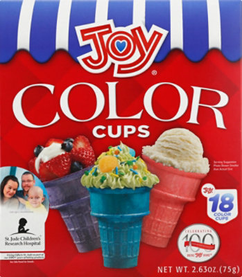 Joy Ice Cream Cups Color 18 Count - 2.63 Oz - Image 2