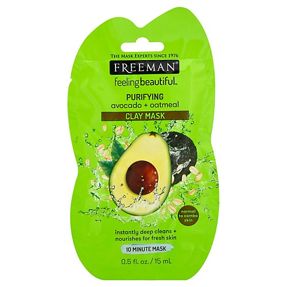 Freeman Feeling Beautiful Facial Clay Mask Avocado & Oatmeal - 0.5 Fl. Oz.