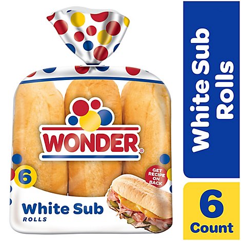 Wonder Sub Rolls White  - 19 Oz