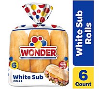Wonder Sub Rolls White  - 19 Oz