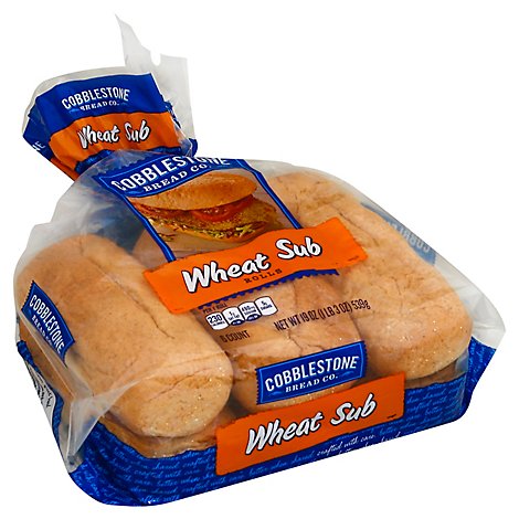 Cobblestone Bread Grinder Sub Wheat - 19 Oz