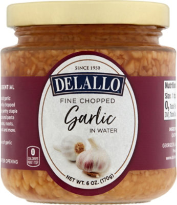 DeLallo Garlic Fine Chopped in Water - 6 Oz - Image 2