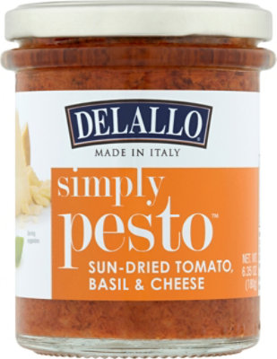 DeLallo Simply Pesto Sun-Dried Tomato Basil & Cheese Jar - 6.35 Oz - Image 2