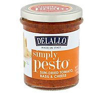 DeLallo Simply Pesto Sun-Dried Tomato Basil & Cheese Jar - 6.35 Oz