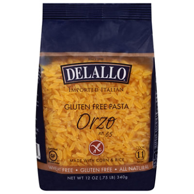 DeLallo Pasta Gluten Free Corn & Rice No. 65 Orzo Bag - 12 Oz - Image 2